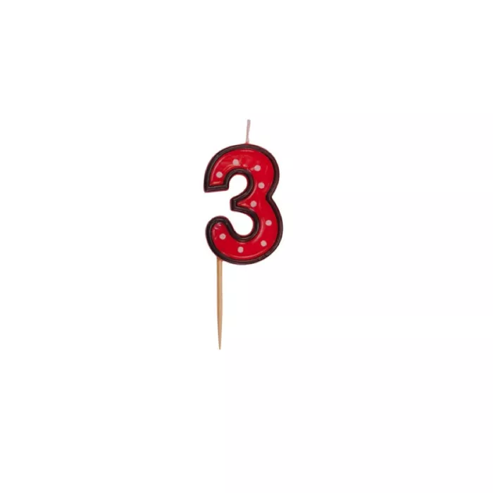Dortová svíčka číslo - "3"