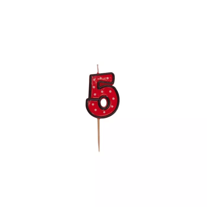 Dortová svíčka číslo - "5"